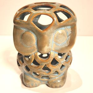 Ceramic Glazed Owl Potpourri Holder🦉